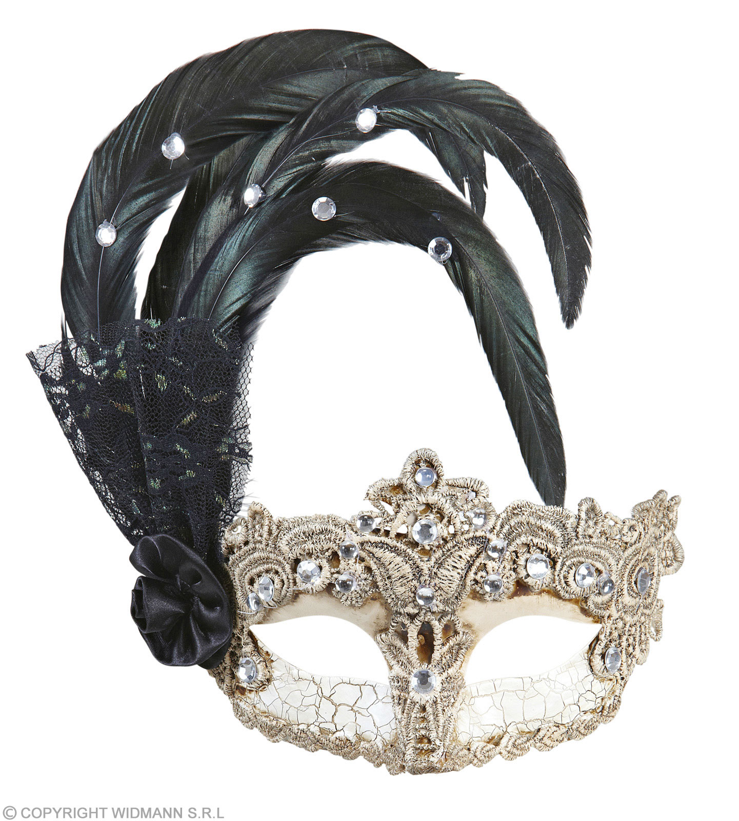 Maske Makramee mit Federn