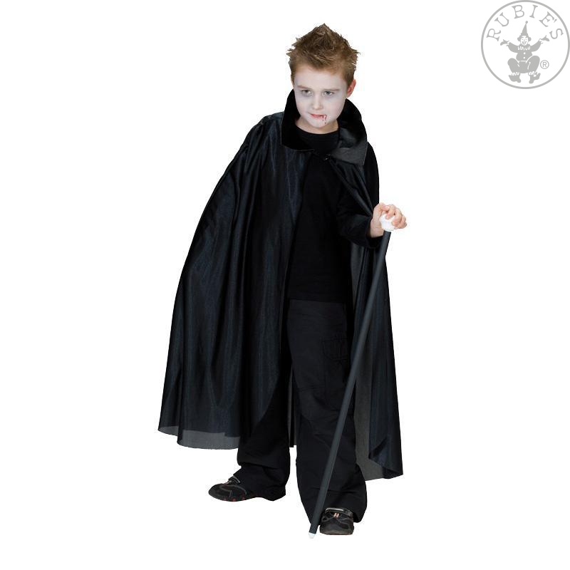 Dracula Umhang schwarz mit Kragen Größe 152