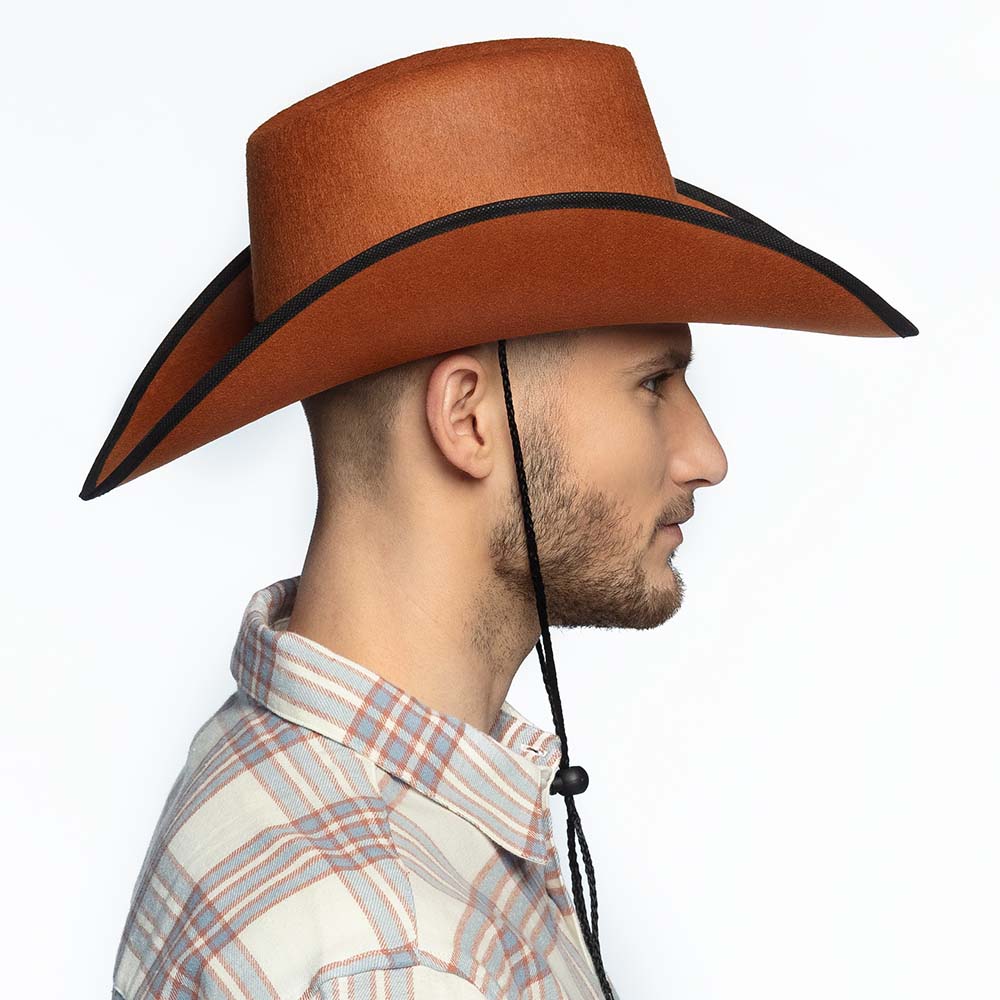 Brauner Cowboy Hut für Erwachsene