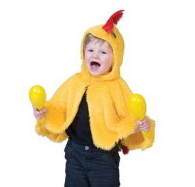 Huhn Umhang gelb  Gr. 86-98