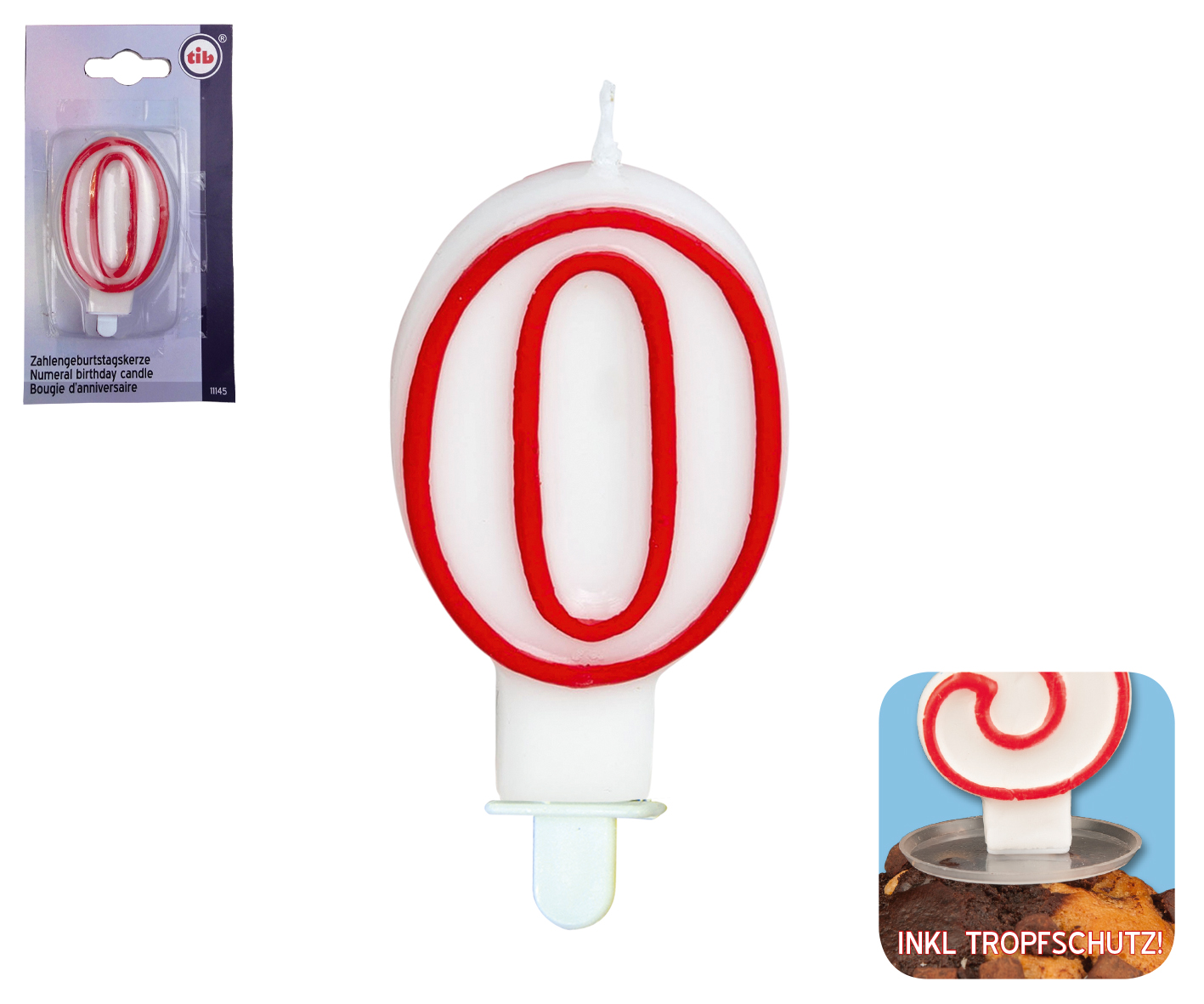 Zahlenkerze "0"        *)