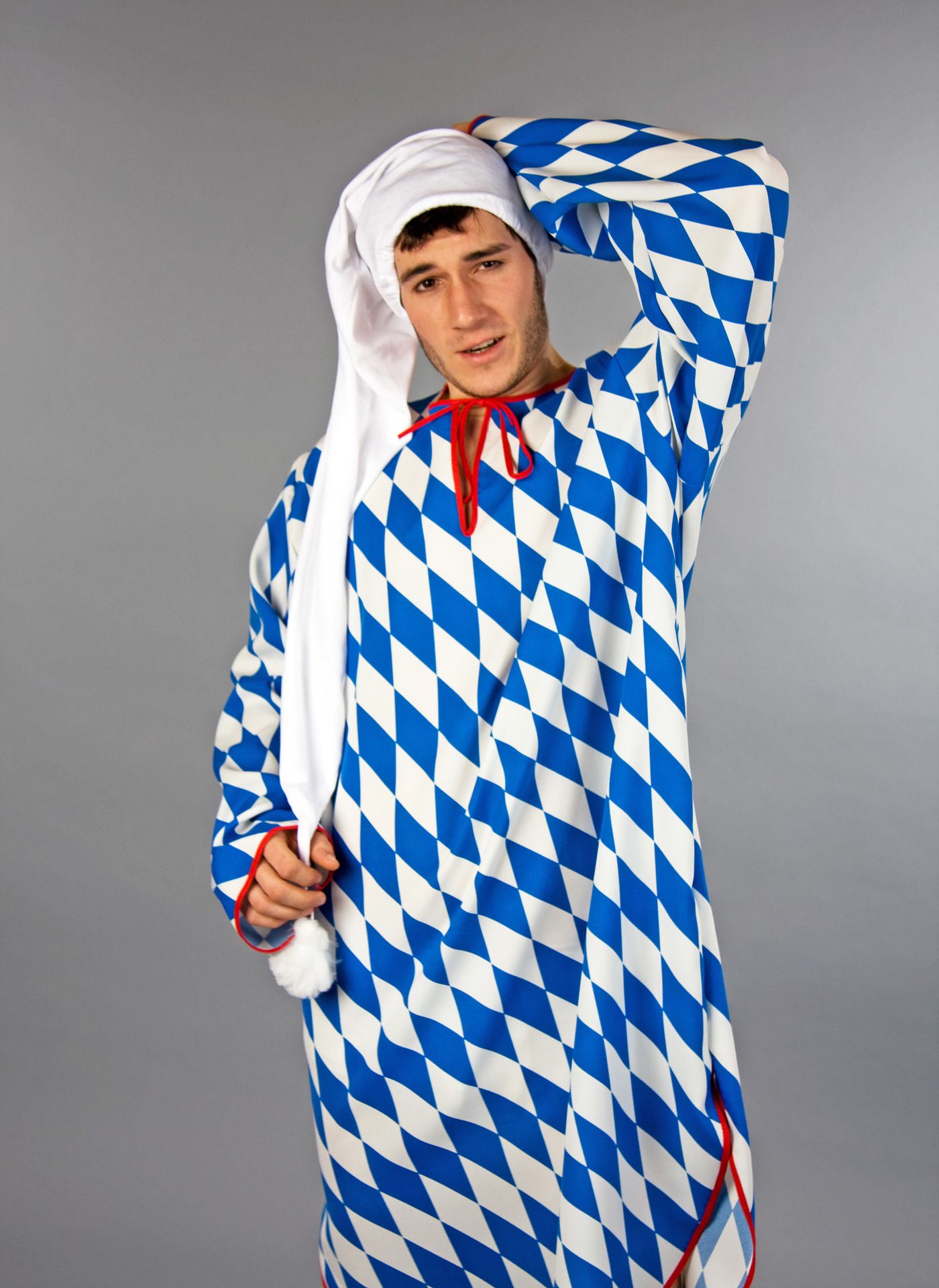 Zipfelmütze weiss extra lang