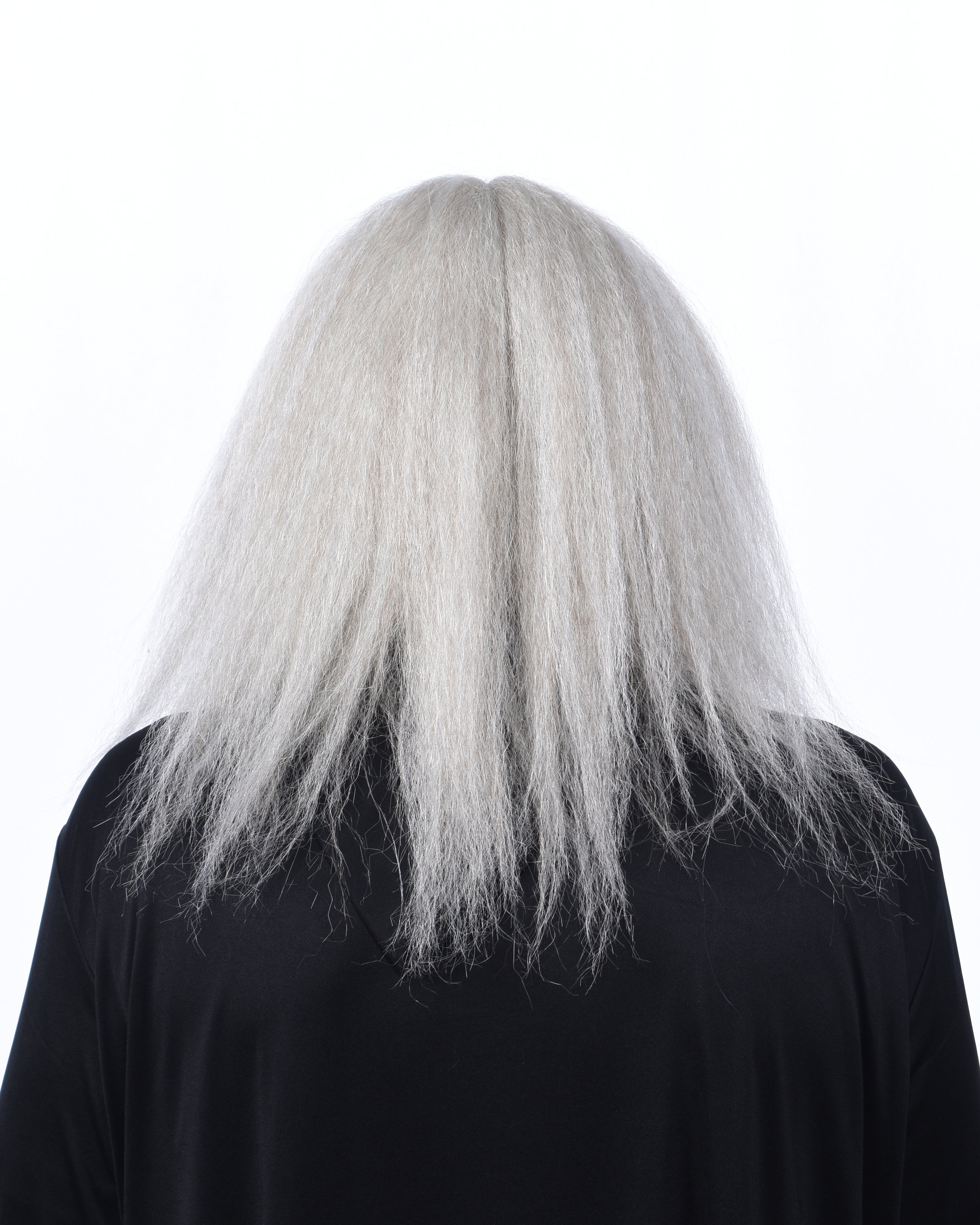 Tante Florence  Latex Maske mit langen grauen Haaren