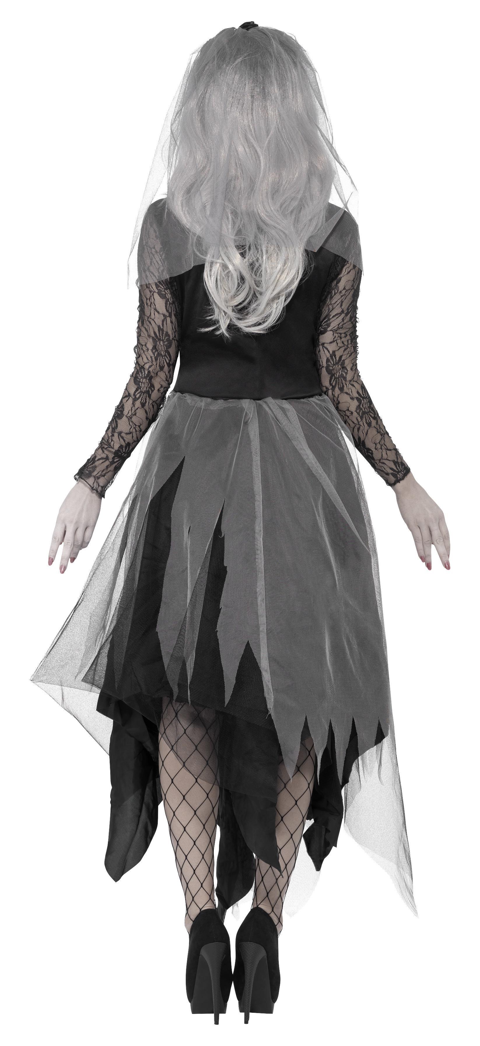 Graveyard Bride Kleid SMALL m.Schleier/Rosen Bukett