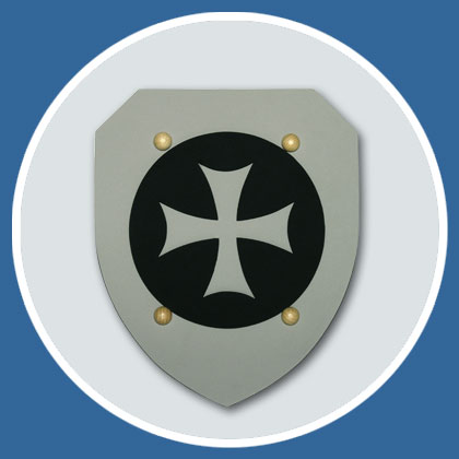 Ritter Schild grau aus Moosgummi