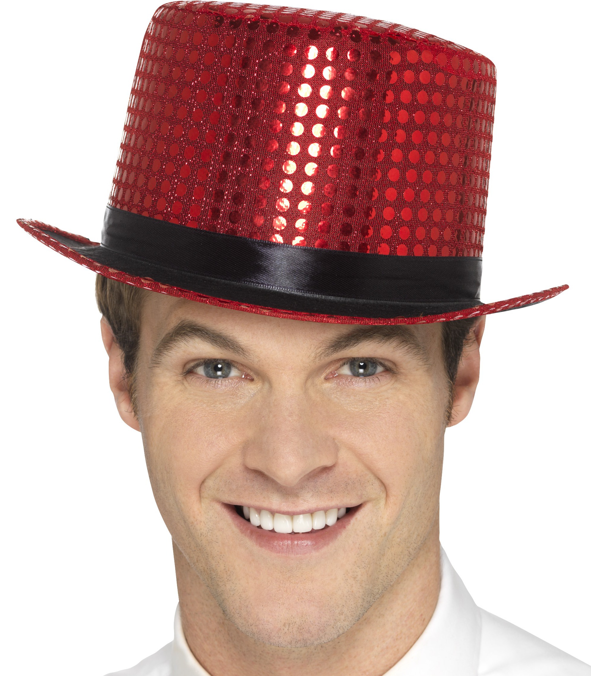 Pailletten Zylinder Rot