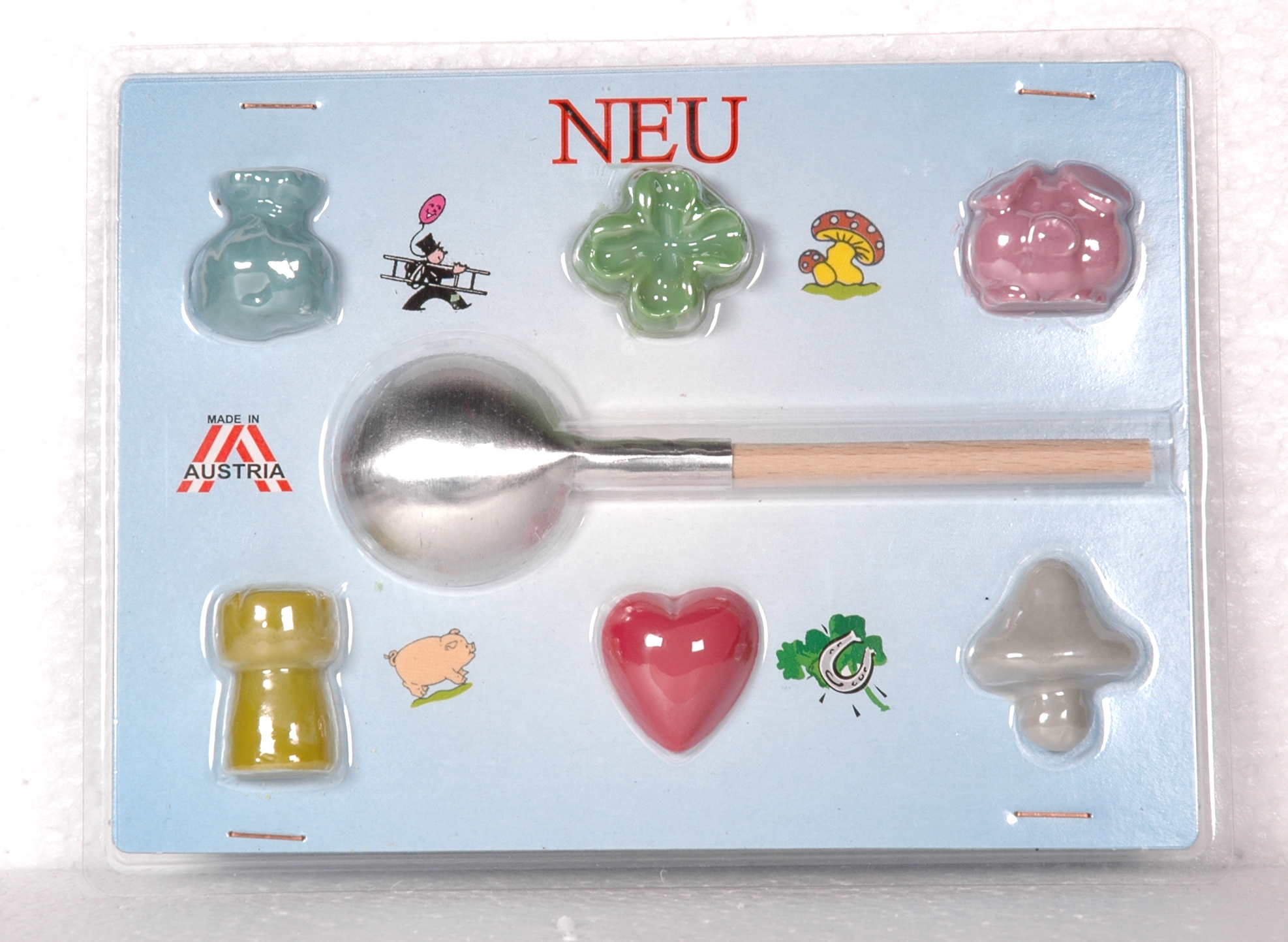 Wachsguss Set 6 Figuren mit Löffel