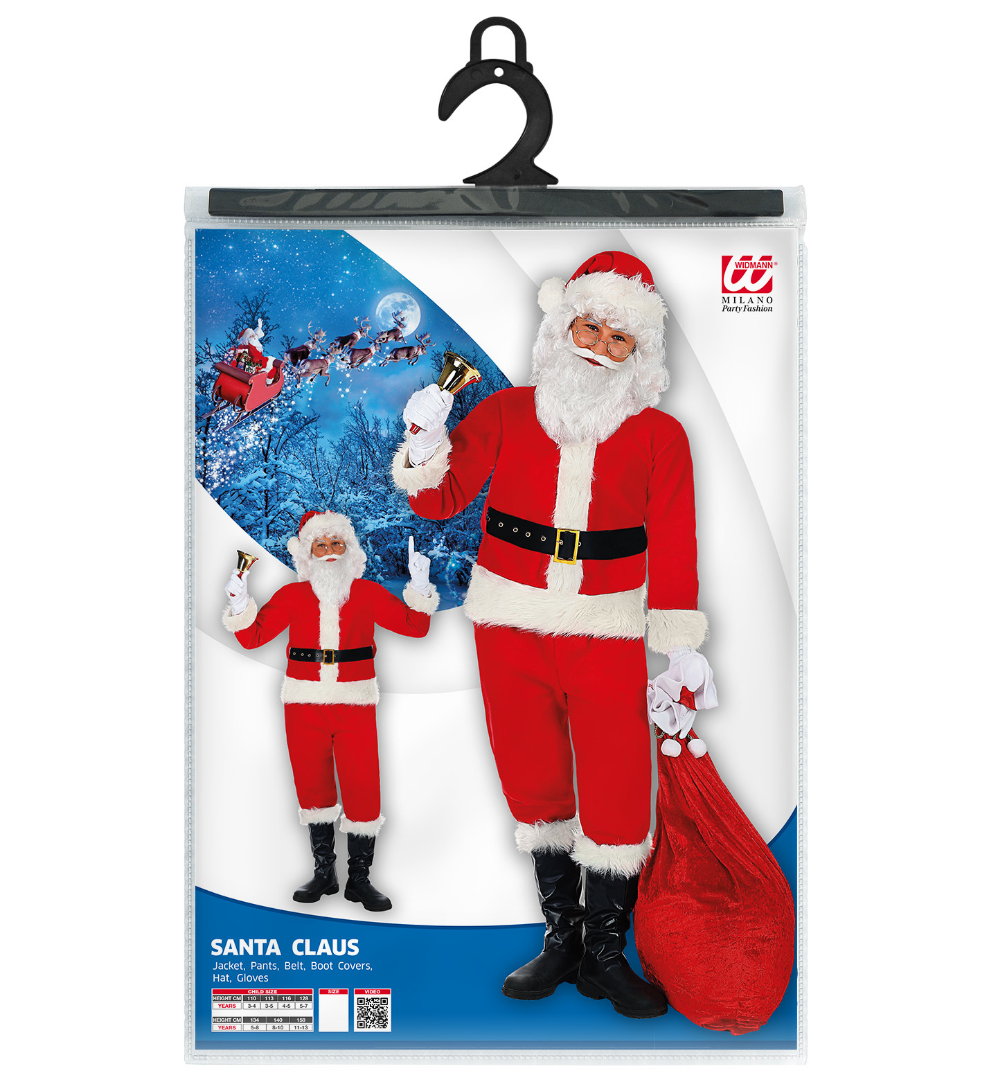 Weihnachtsmann Kostüm für Kinder Größe 128