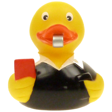 Schiedsrichter Badeente 8cm