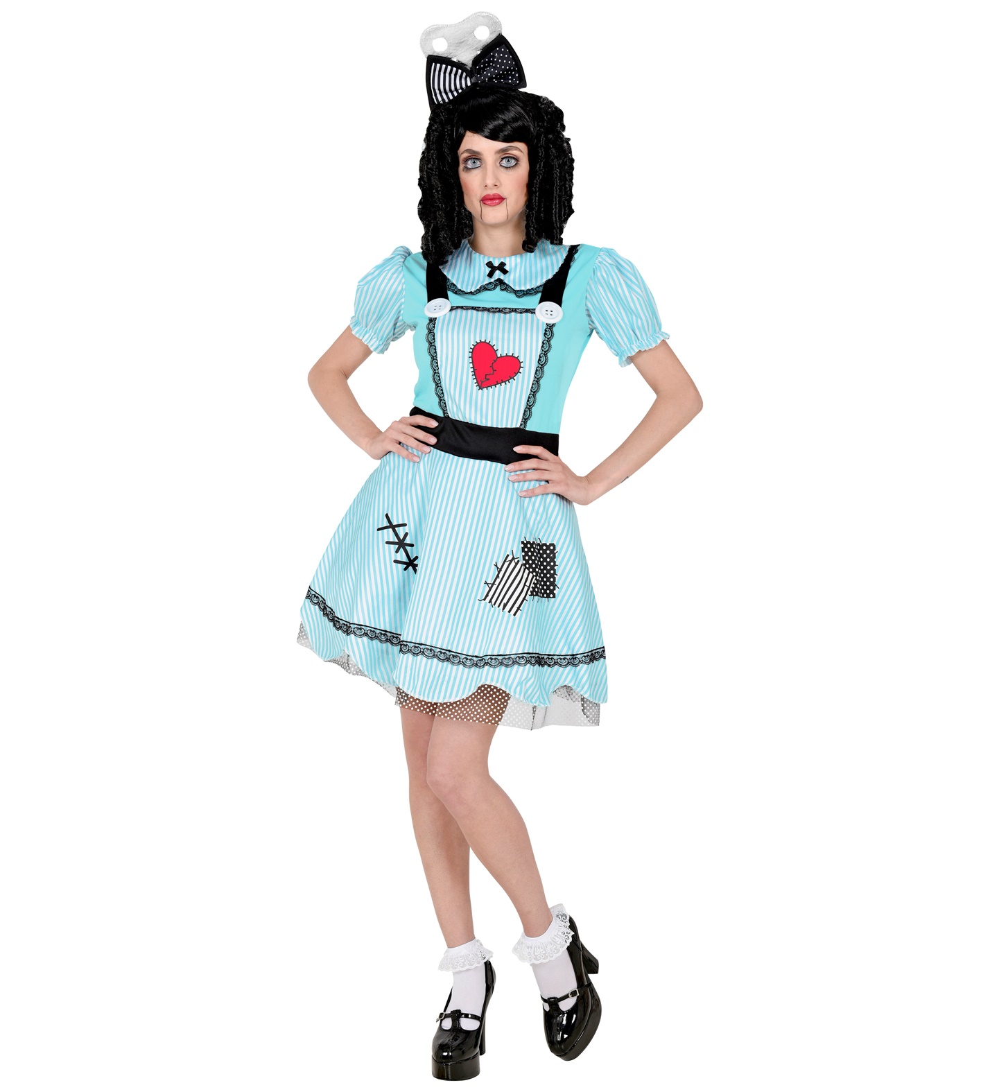 Horror Puppe Kleid X-SMALL hellblau
