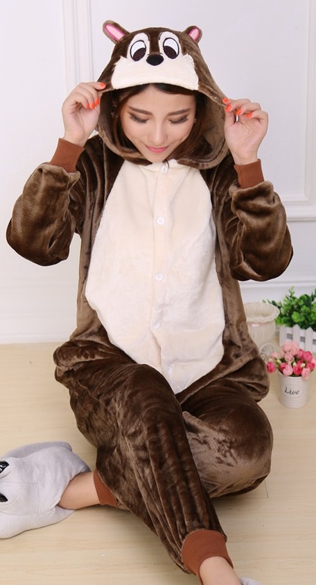 Brauner Affen Overall   SMALL für Erwachsene