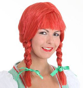 Zopfperücke für Erwachsene mit Draht Tizian