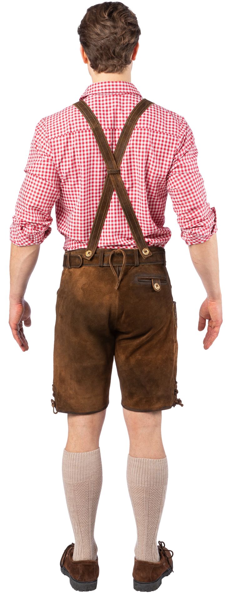 Echte Lederhose Gr. 56 mit Gürtel und Hosenträger