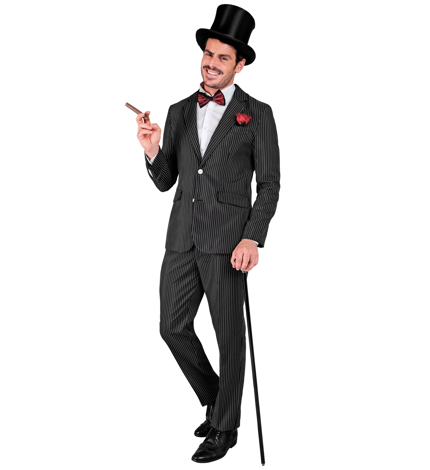 Gangster Anzug  LARGE  Jackett und Hose nadelstreif