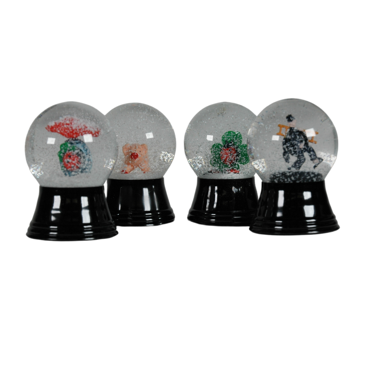 Schneekugel mit Kleeblatt und Glückkäfer Höhe 6,5cm