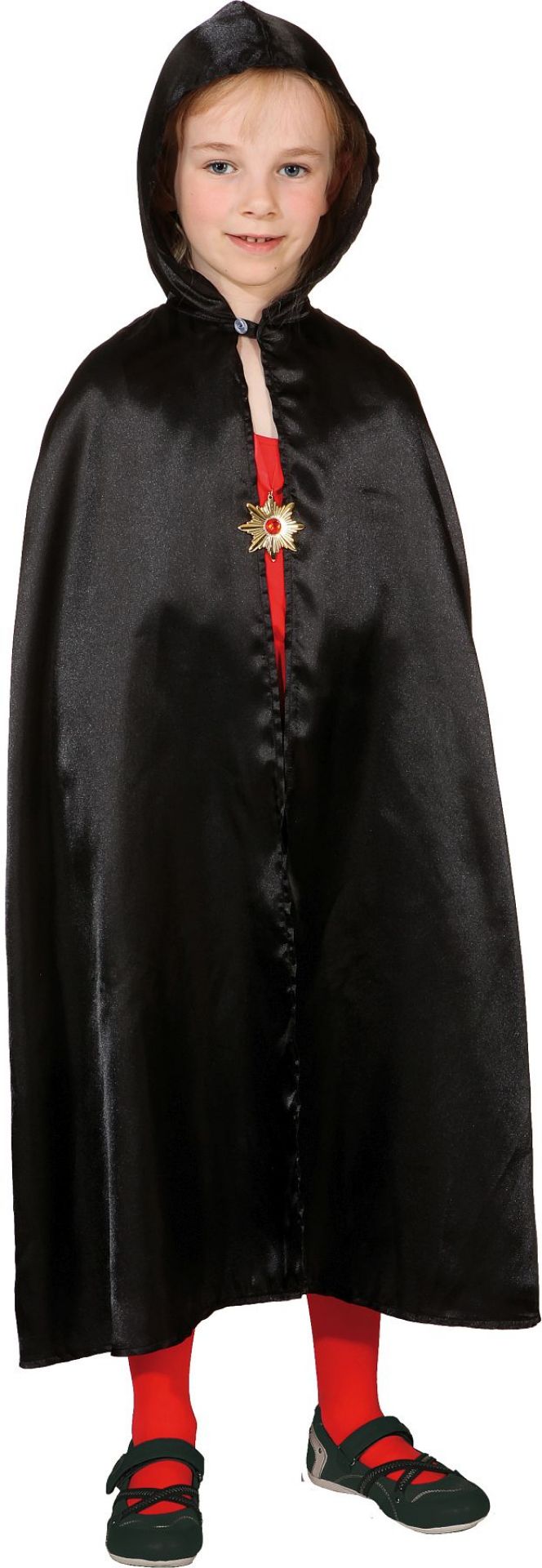 Umhang mit Kaupze schwarz 128/140