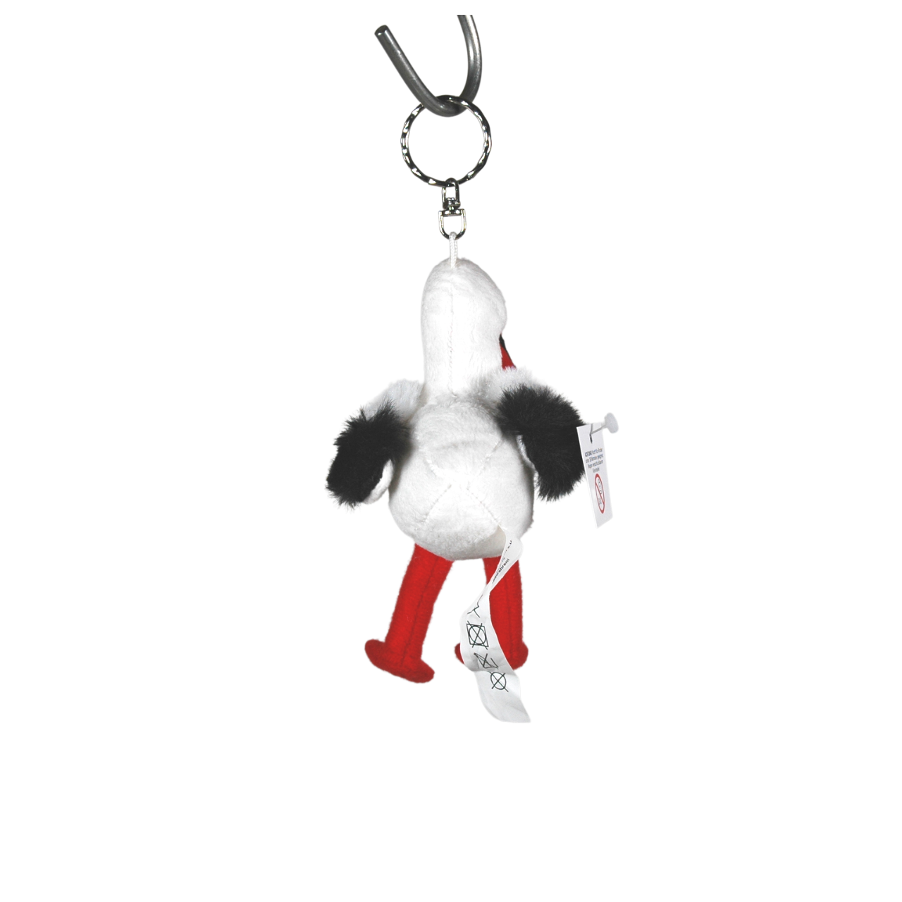 Schlüsselanhänger mit kleinem Plüsch Storch ca. 12cm