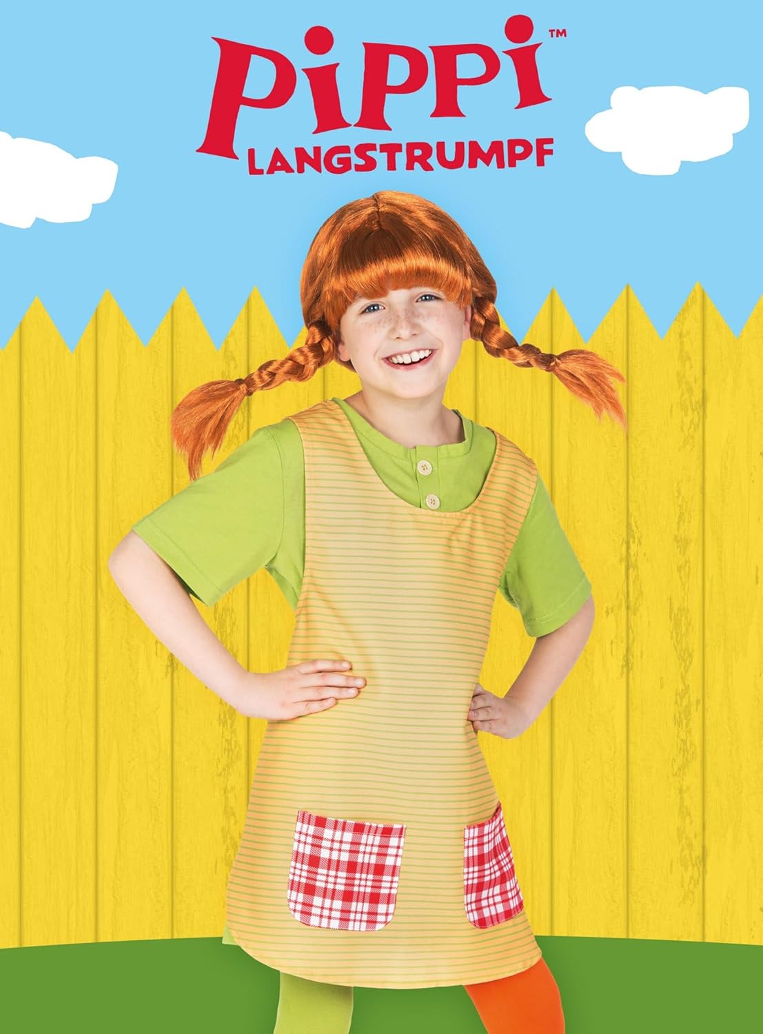 Pippi Langstrumpf Kostüm Größe 134-140  3teilig