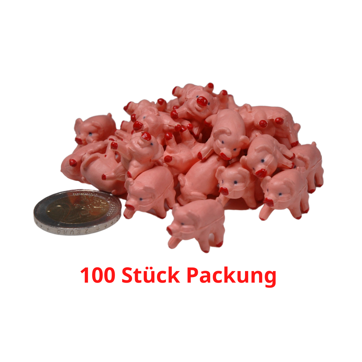 100 Stück Packung Gummischweine rosa klein