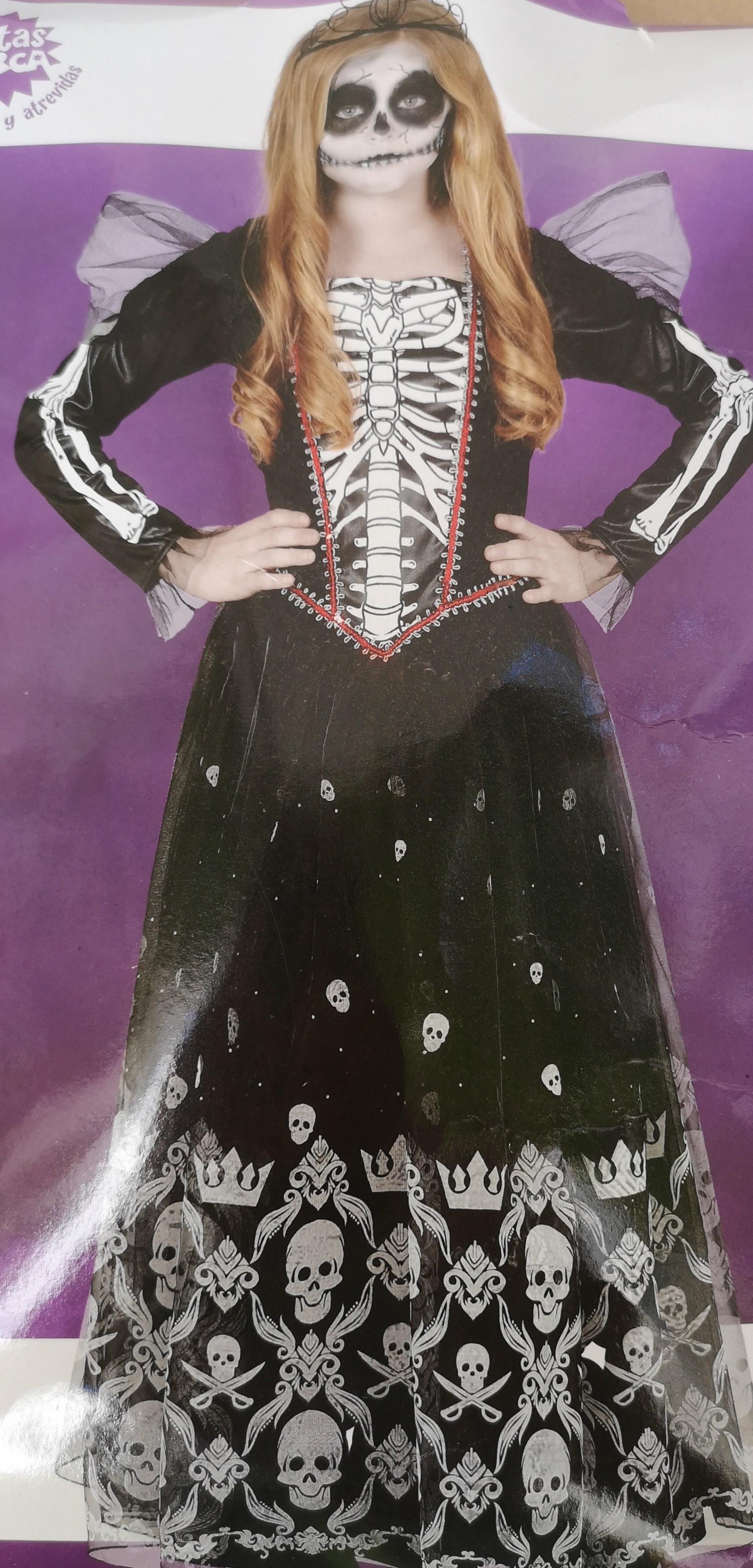 Skeleton Princess  Kleid  10-12 J