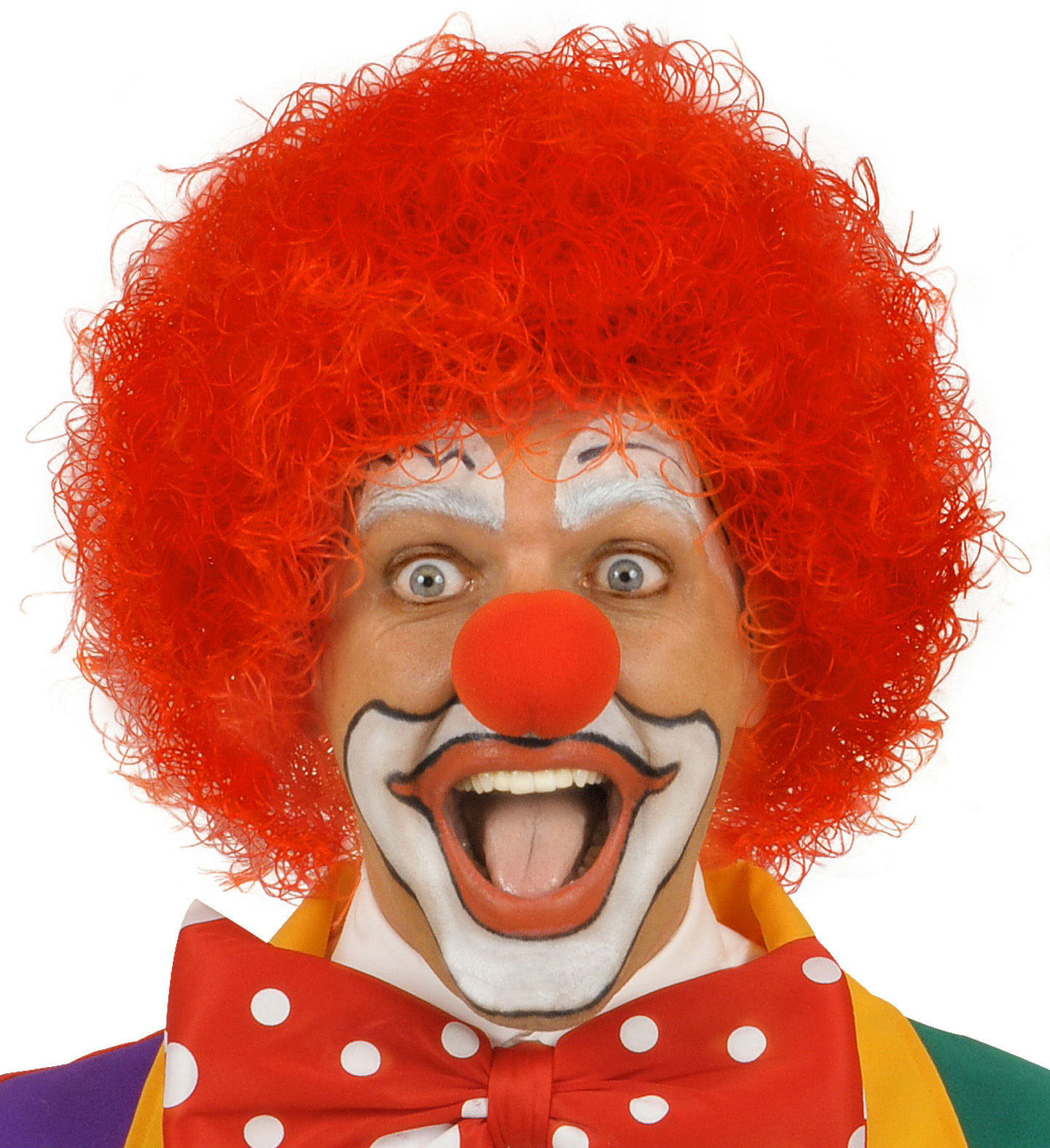 Rote Clown Perücke mit Locken