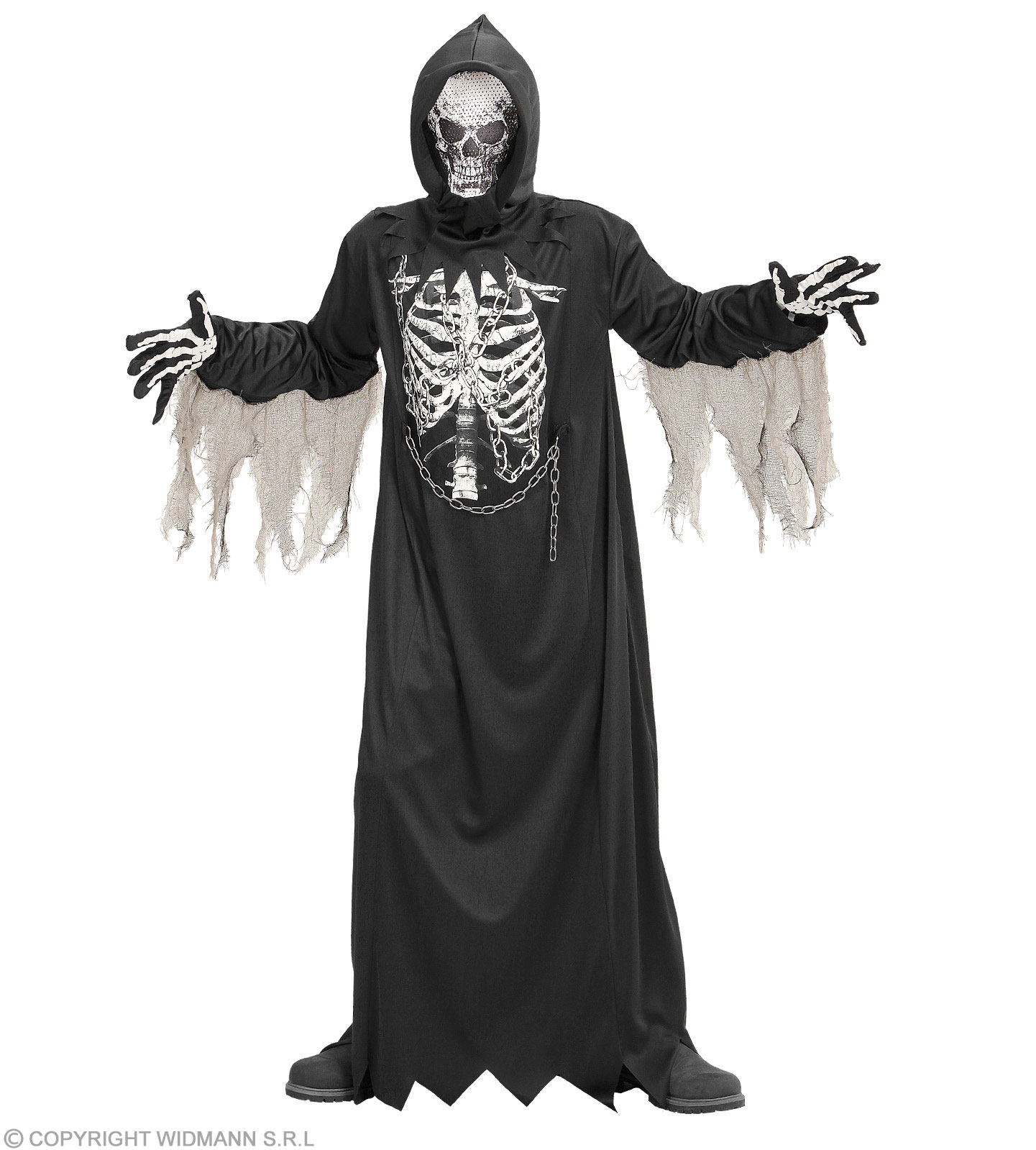 Sensenmann 158 Robe m.Kette Kapuzenmaske