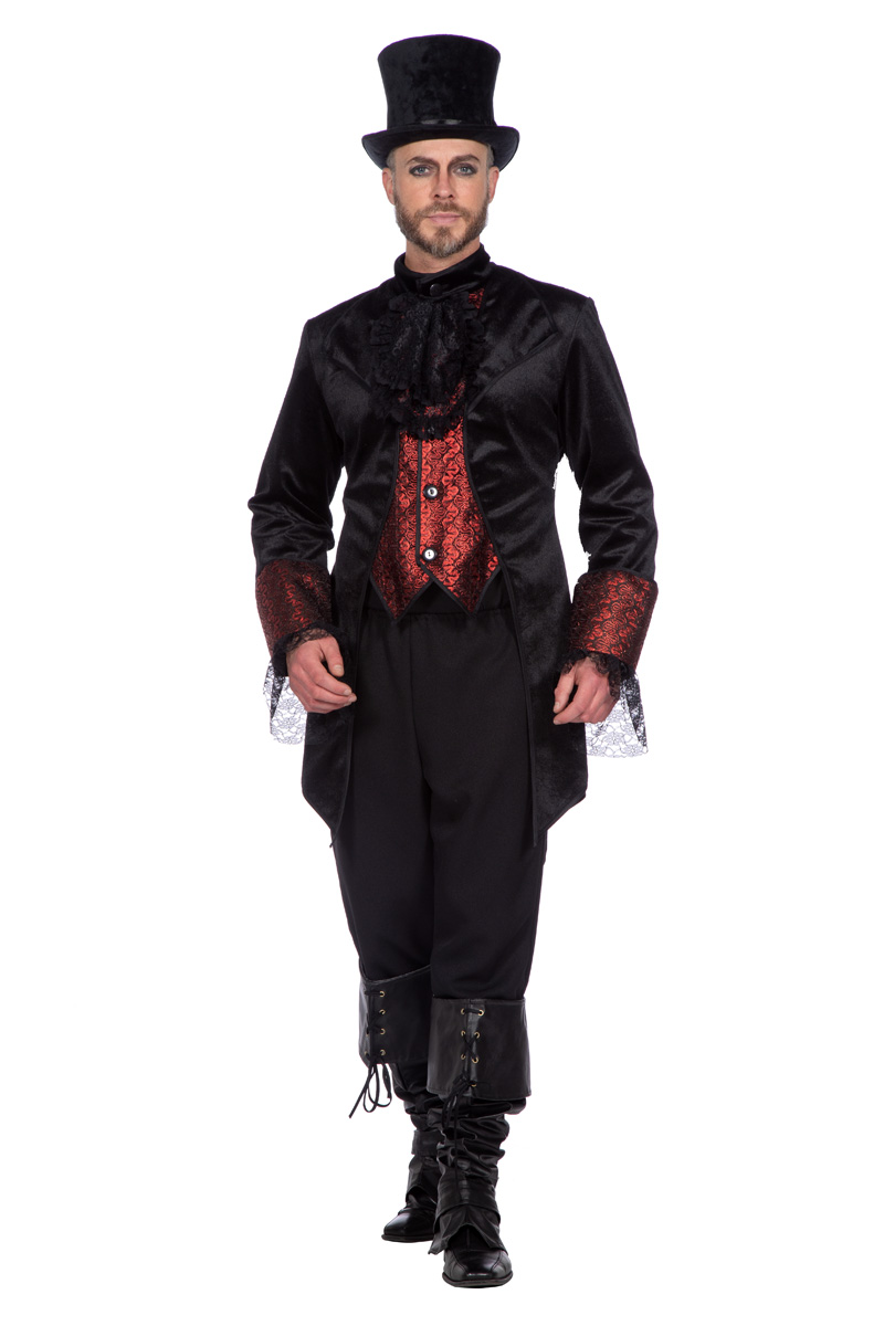 Gothic Jacke schwarz-rot  XXL  Gr.60/62  deluxe