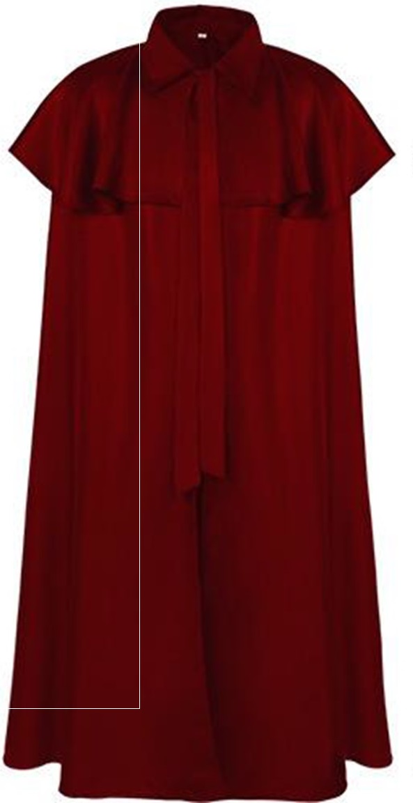 Umhang mit Pelerine weinrot   L/XL