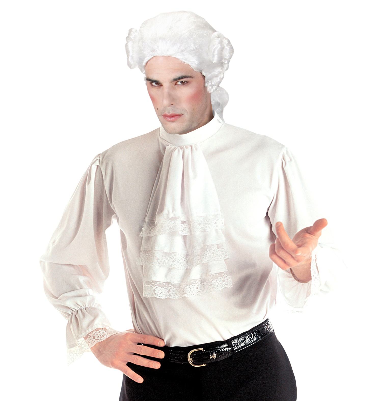 Historisches Hemd weiss M/L mit Jabot