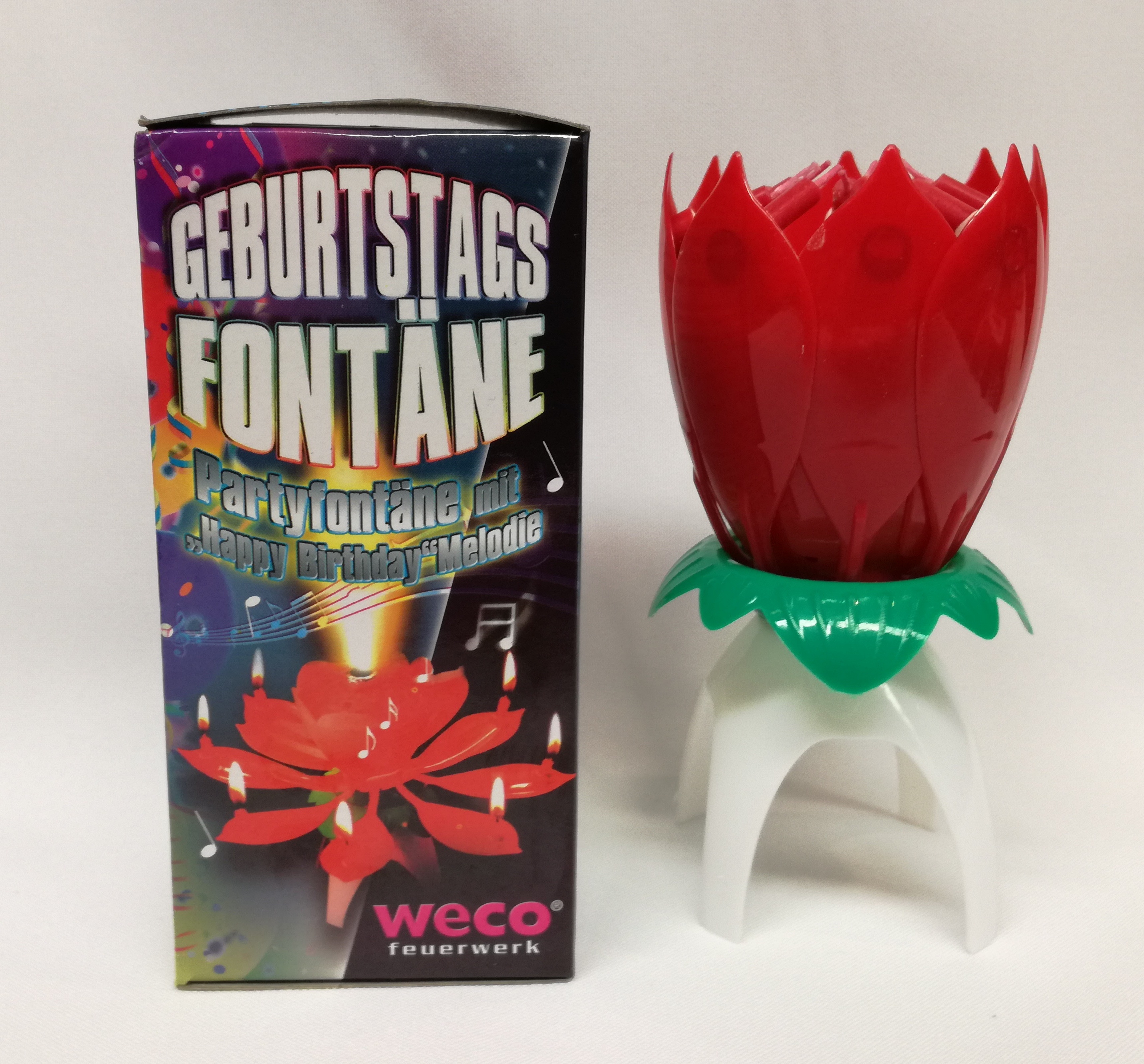 Geburtstags-Fontäne mit Sprühkerze für die Torte