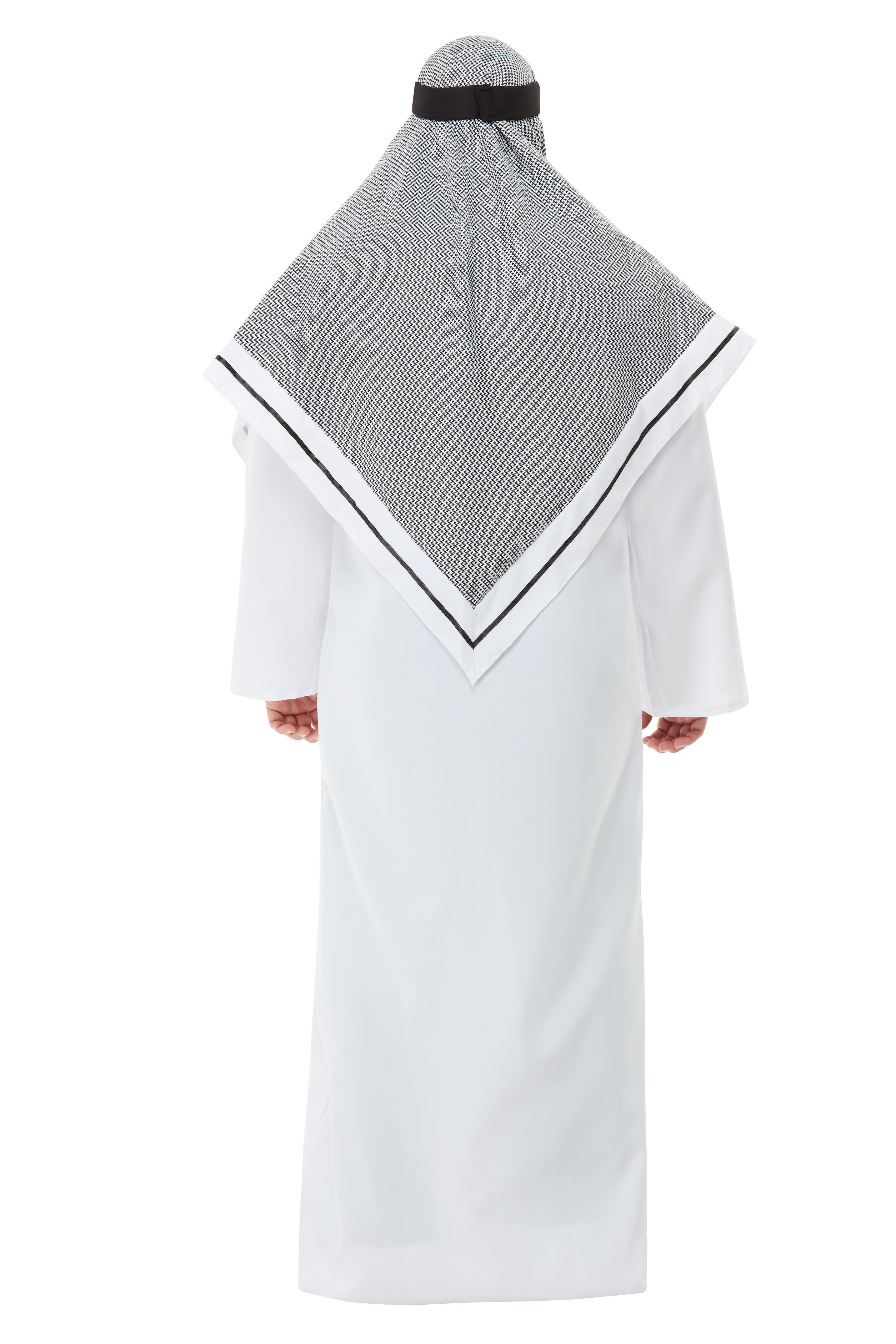 Scheich Kostüm mit grauem Tuch  LARGE