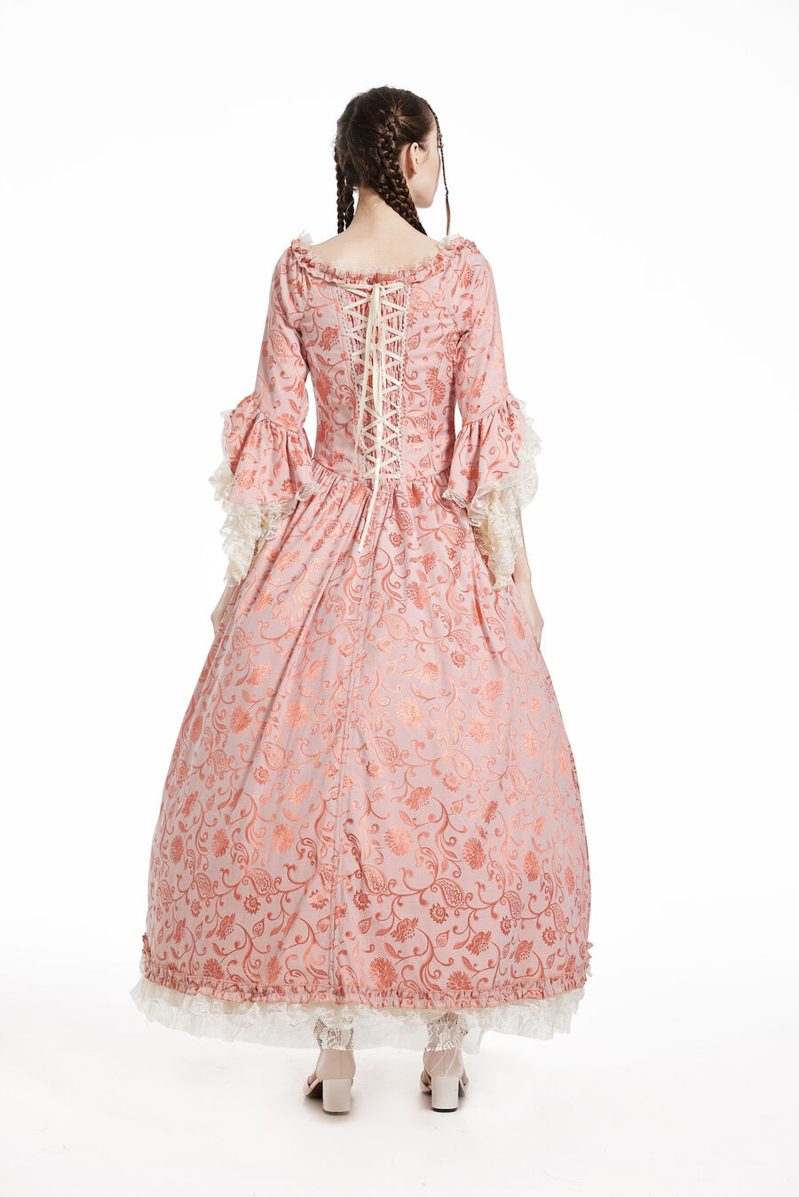 Barock Kleid 2teilig orange M  36/38