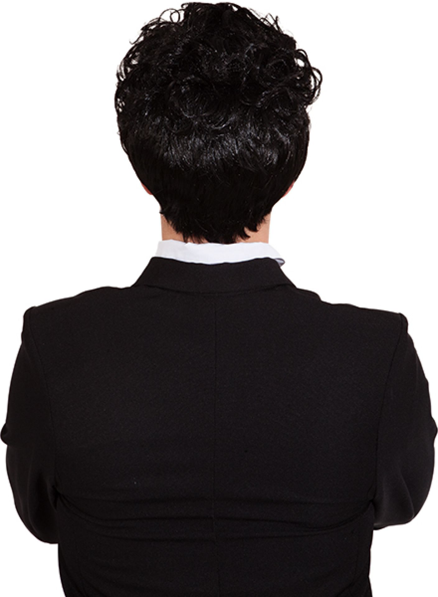 Herren Perücke schw. gelockt m.Bart