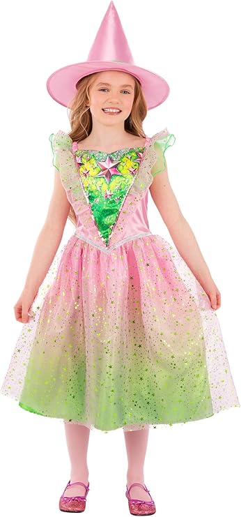 Rosa Hexen Kleid  M mit Hut für Kinder