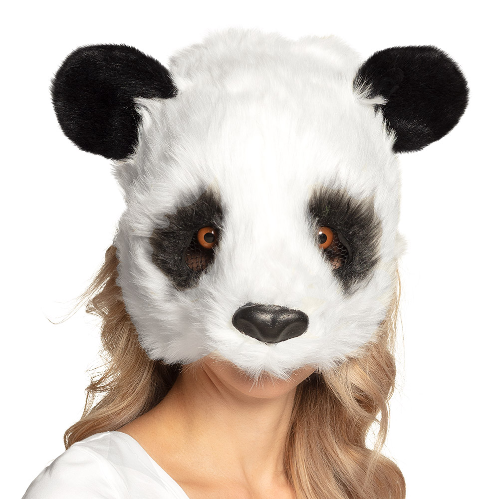 PANDA BÄR Maske Plüsch Halbmaske
