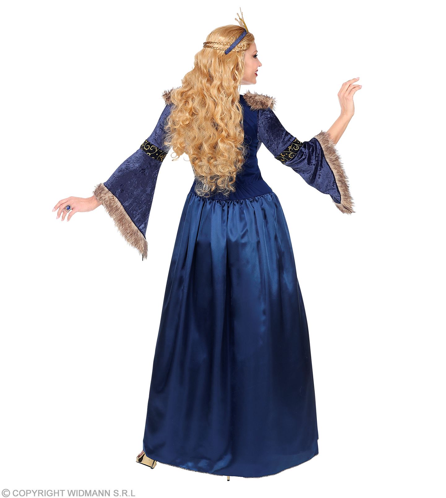 Historisches Kleid MEDIUM blau-gold