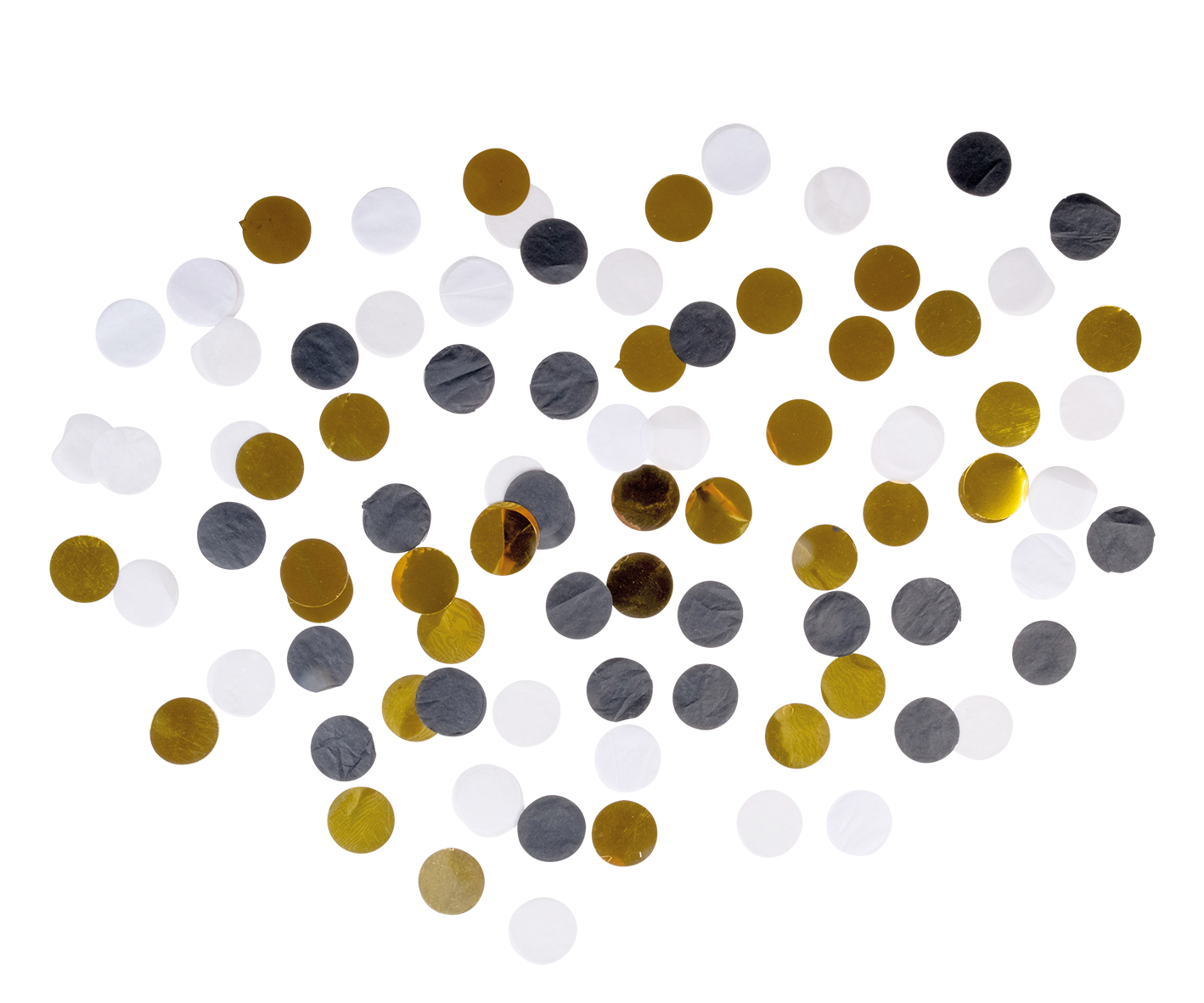Deko Konfetti  Mix Papier-Metallic  weiß/gold/schwarz