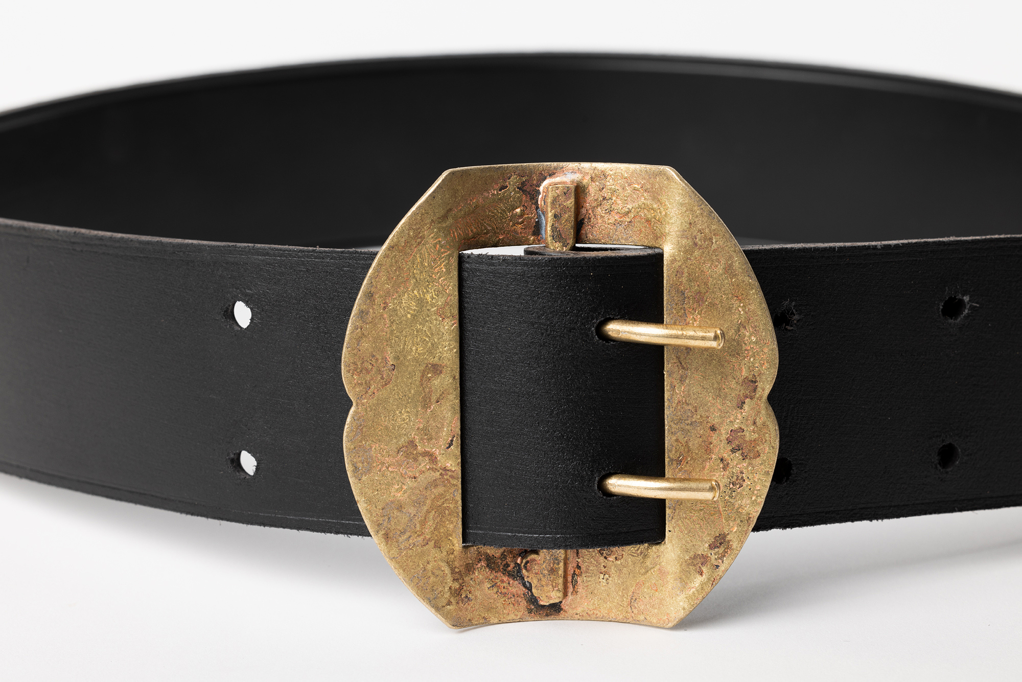 Gürtel schwarz mit Schnalle gold