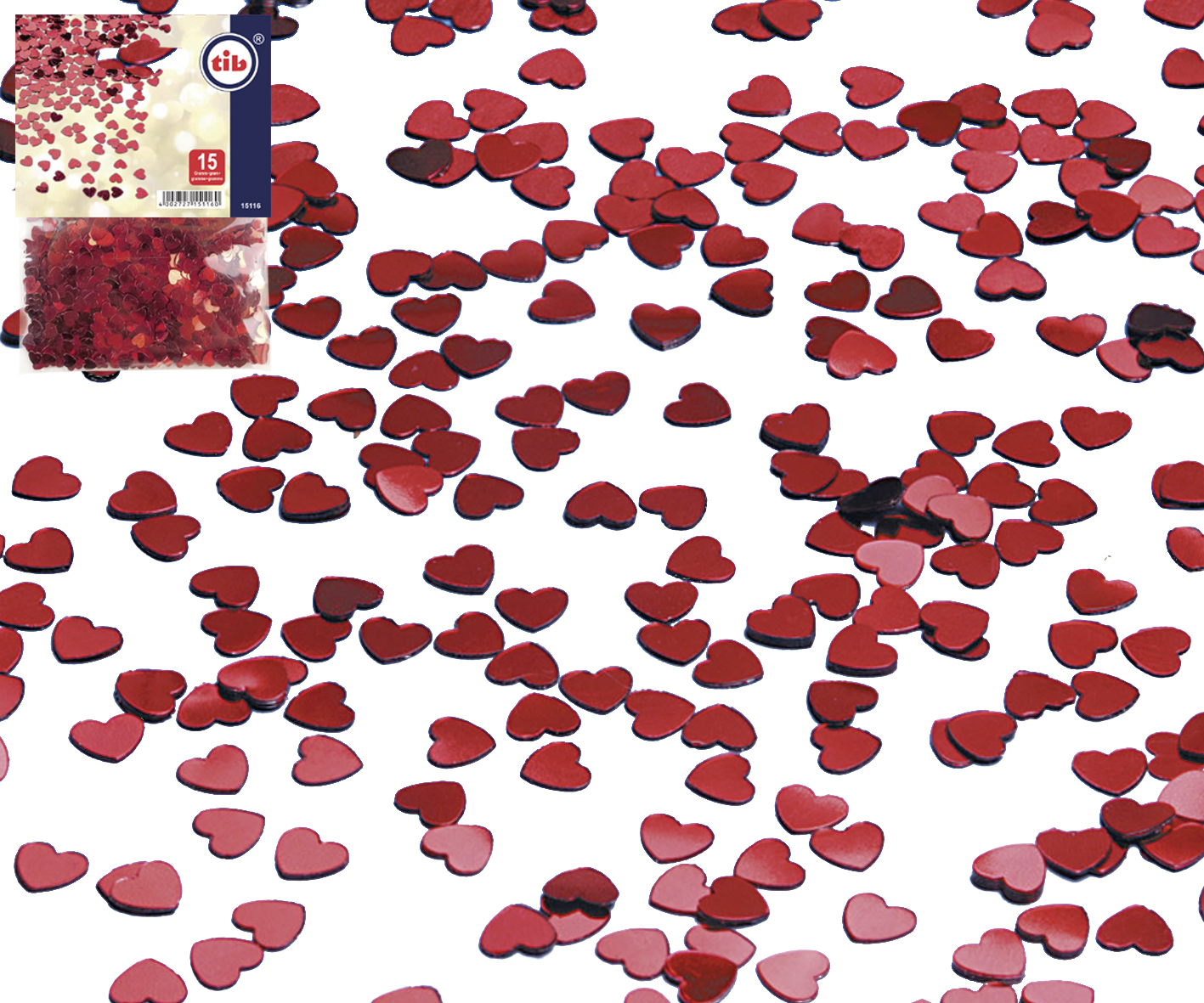Deko Konfetti  rote Herzen 15gr