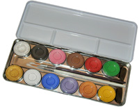 Bodypainting Malkasten mit 12 Farben