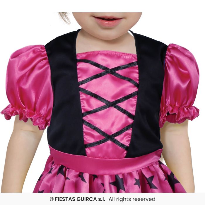 Sternen Hexe pink 2-3 Jahre  Kleid m. Hut