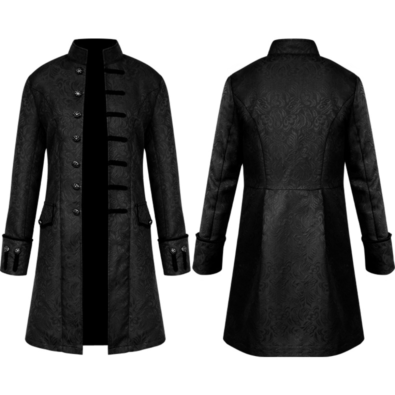 Historischer Mantel Gr. 60  schwarz  (4XL)