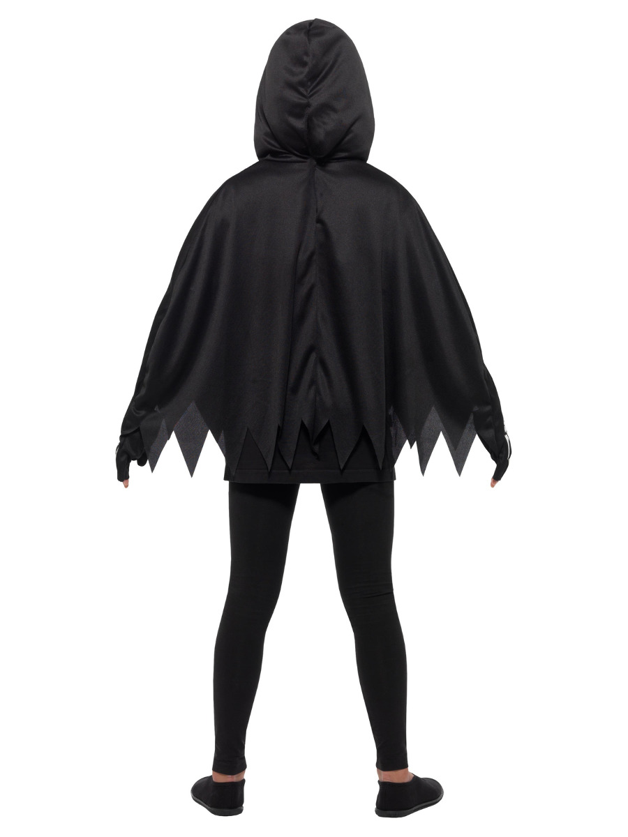 Skelett Cape mit Handschuhe für Kinder 104/116