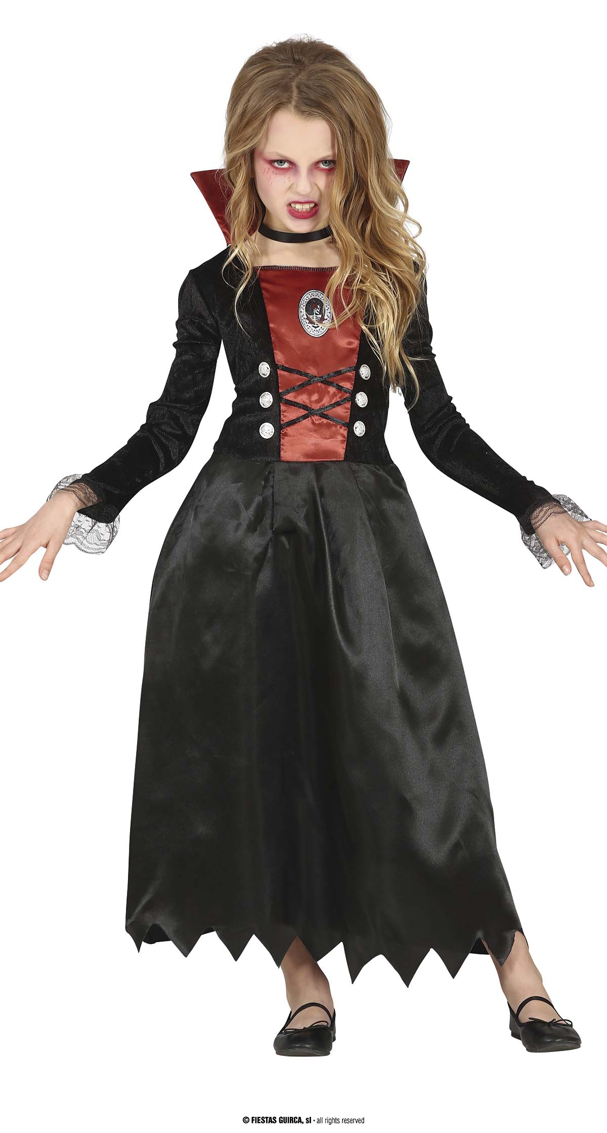 Vampiress Kleid  7-9 Jahre