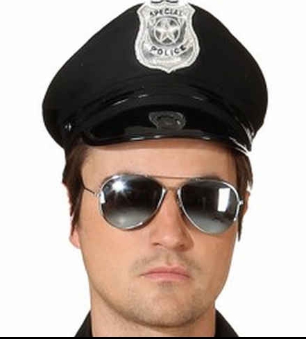 amerikanische Polizeimütze schwarz