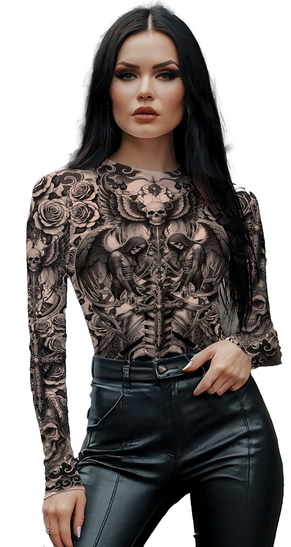 Tattoo Lady Shirt 38-40 M