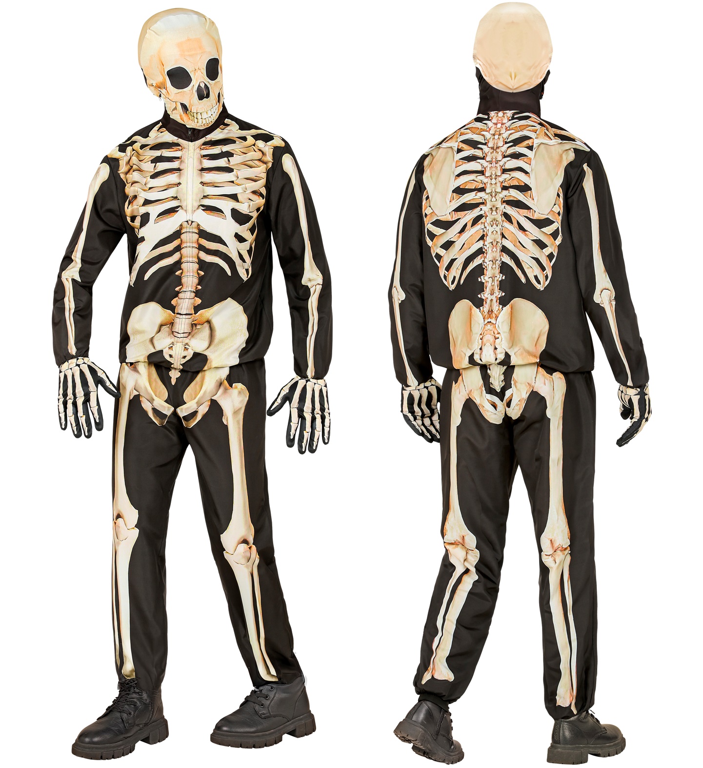 Skelett Kostüm Gr.128  Oberteil,Hose,Maske,Handschuhe