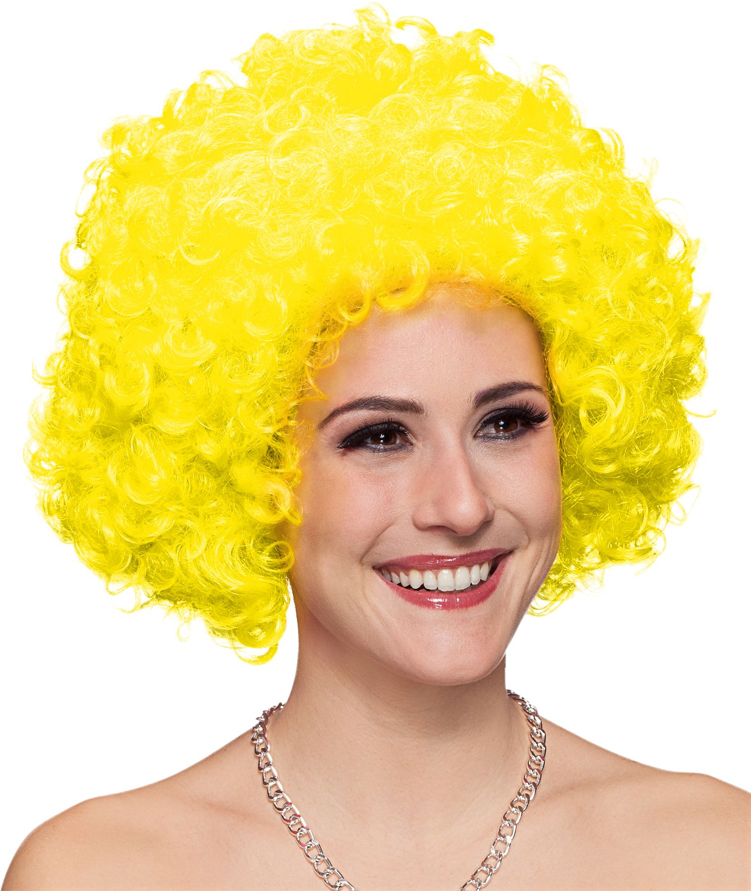 Locken Perücke gelb