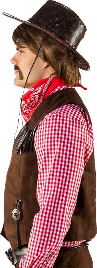 Cowboy Weste Gr. 56/58 Wildlederimitat braun