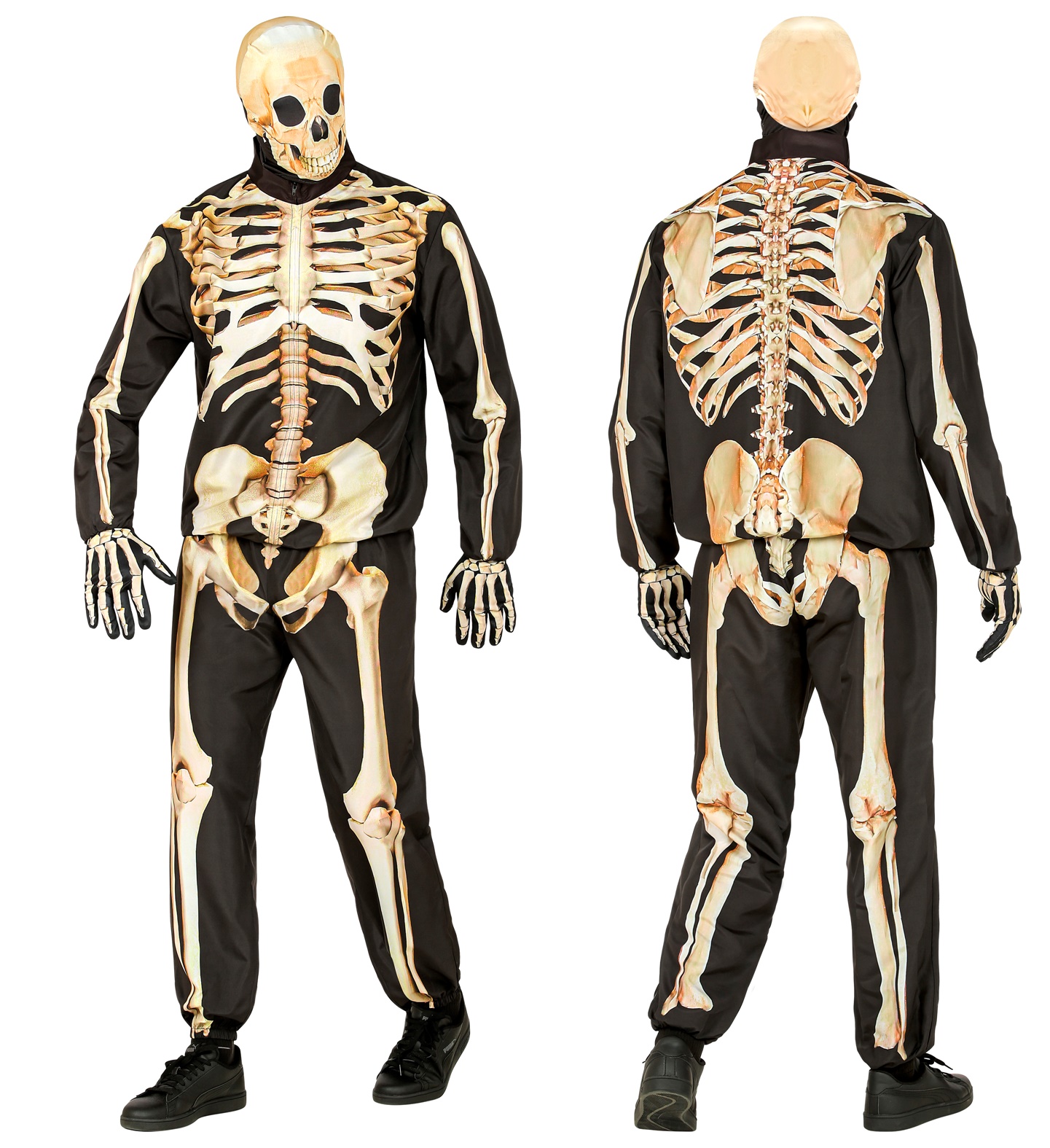 Skelett Kostüm  M  Oberteil,Hose,Maske,Handschuhe